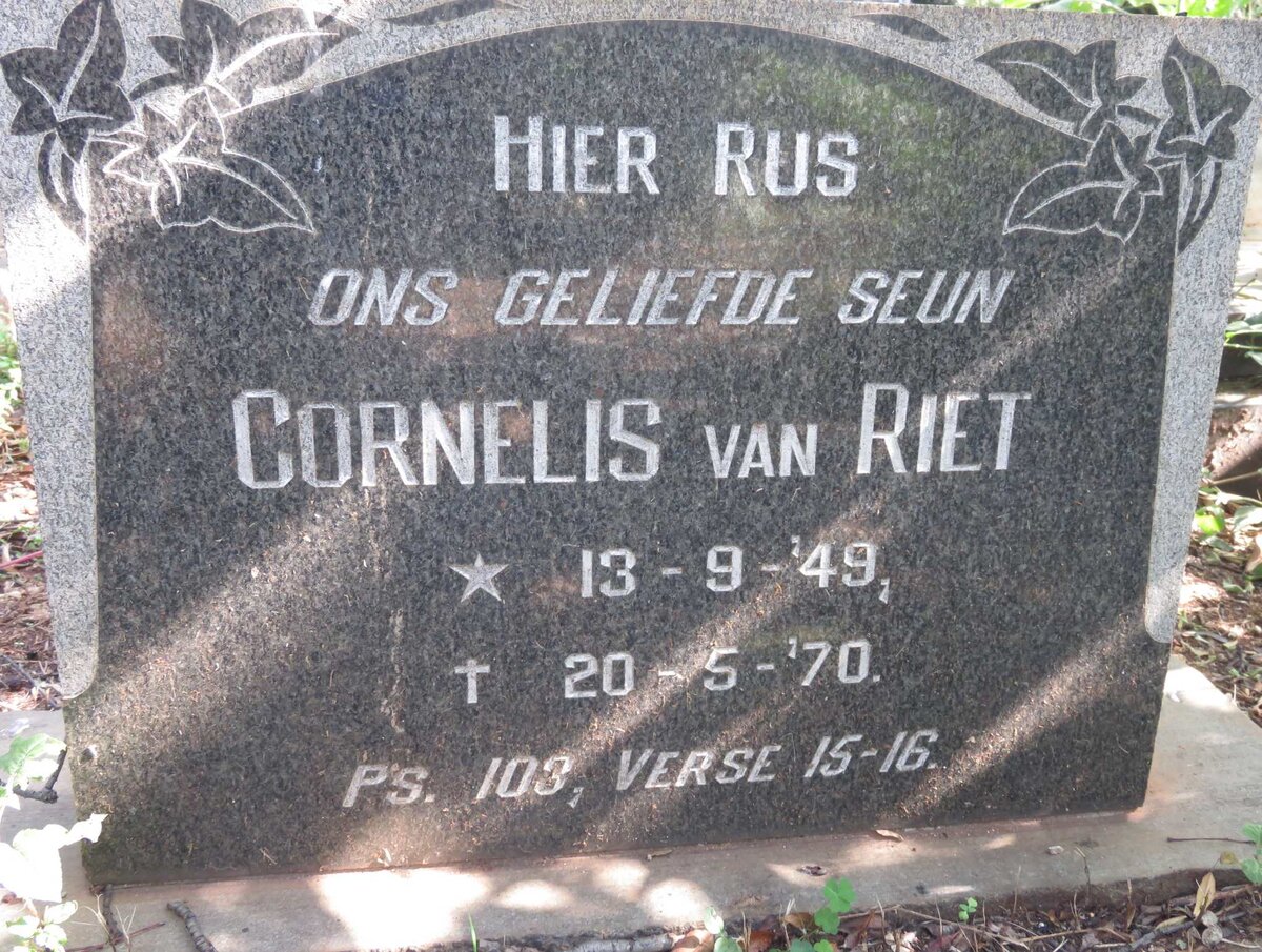 RIET Cornelis, van 1949-1970