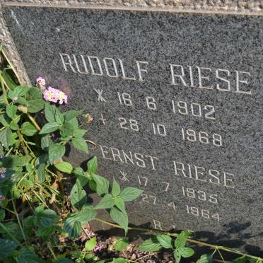 RIESE Rudolf 1902-1968 :: RIESE Ernest 1935-1964