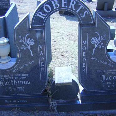 ROBERTS Marthinus 1903-1986 &amp; Jacoba 1907-2005