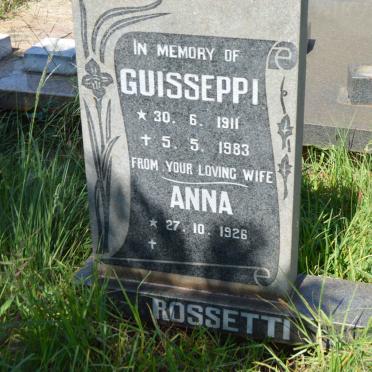 ROSSETTI Guisseppi 1911-1983 &amp; Anna 1926-