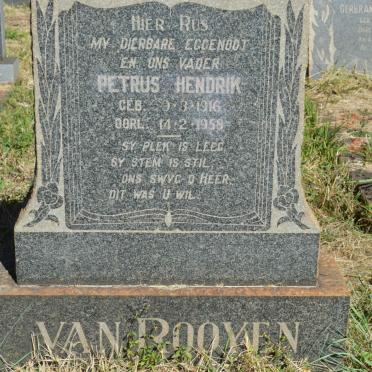 ROOYEN Petrus Hendrik, van 1916-1958