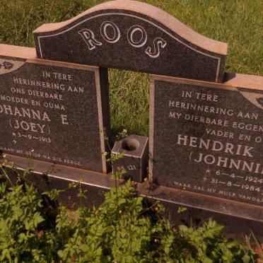 ROOS Hendrik J.J. 1924-1984 &amp; Johanna E. 1913-