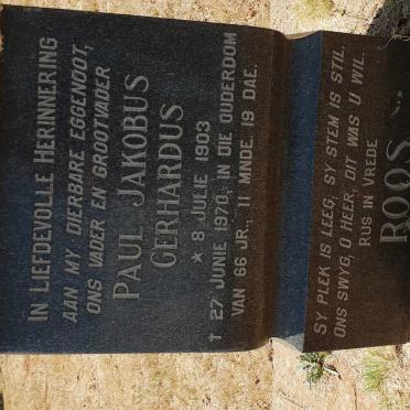 ROOS Paul Jakobus Gerhardus 1903-1970