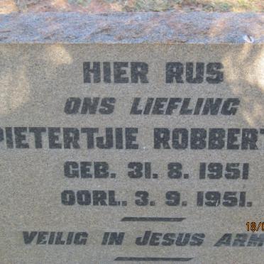 ROBBERTSE Pietertjie 1951-1951
