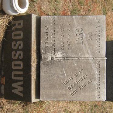 ROSSOUW Gert 1944-1977