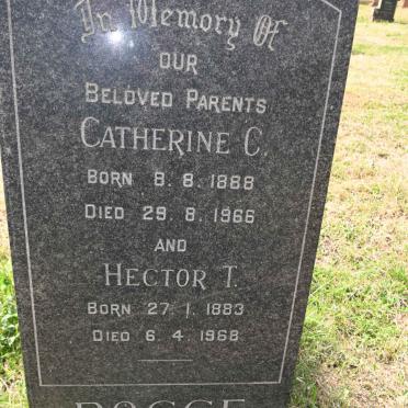 ROGGE Hector T. 1883-1968 &amp; Catherine C. 1888-1966