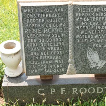 ROODT C.P.F. nee VISSER 1931-1990