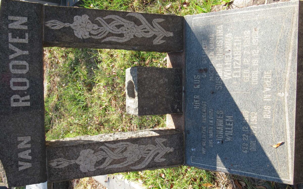 ROOYEN Johannes Willem, van 1900-1962 &amp; Susara Christina Wilhelmina Elizabeth 1903-198?