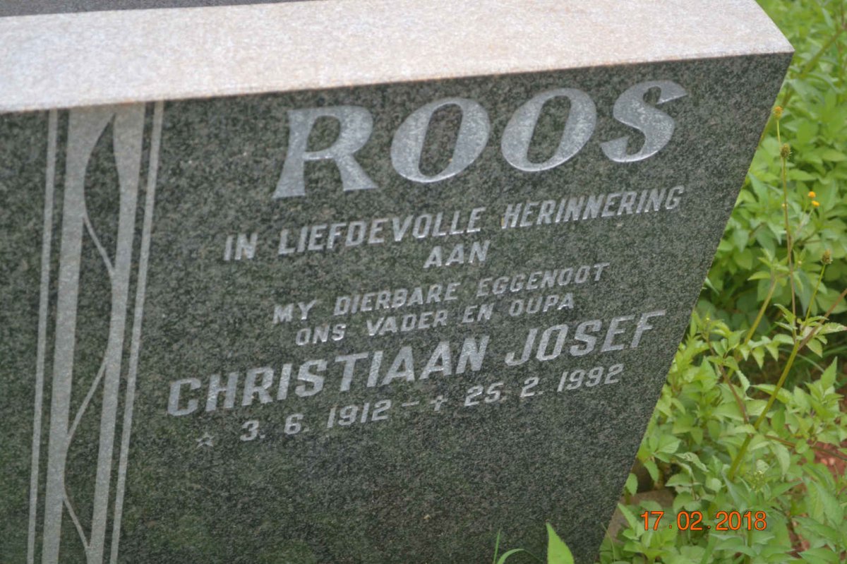 ROOS Christiaan Josef 1912-1992