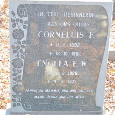 ROOS Corneluis F. 1892-1961 &amp; Engela E.W. 1888-1973