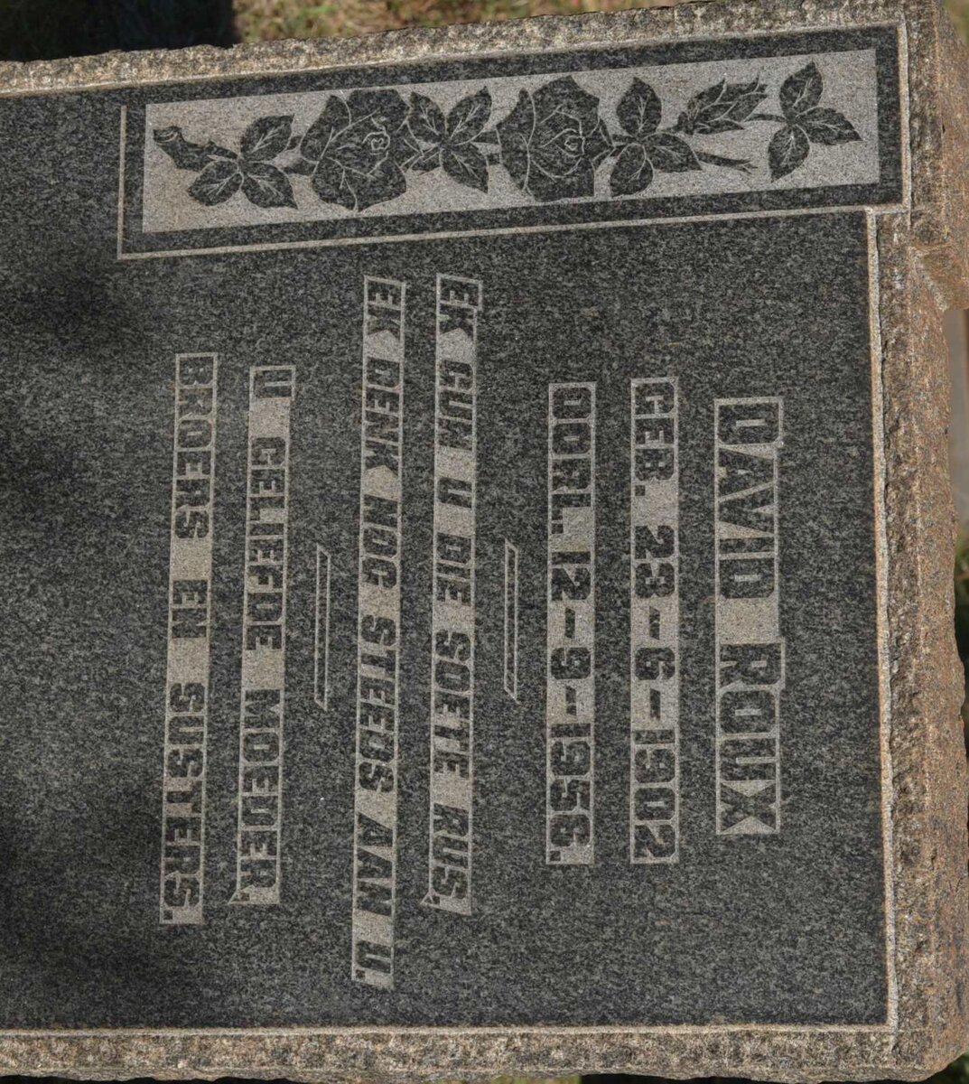 ROUX David 1902-1956