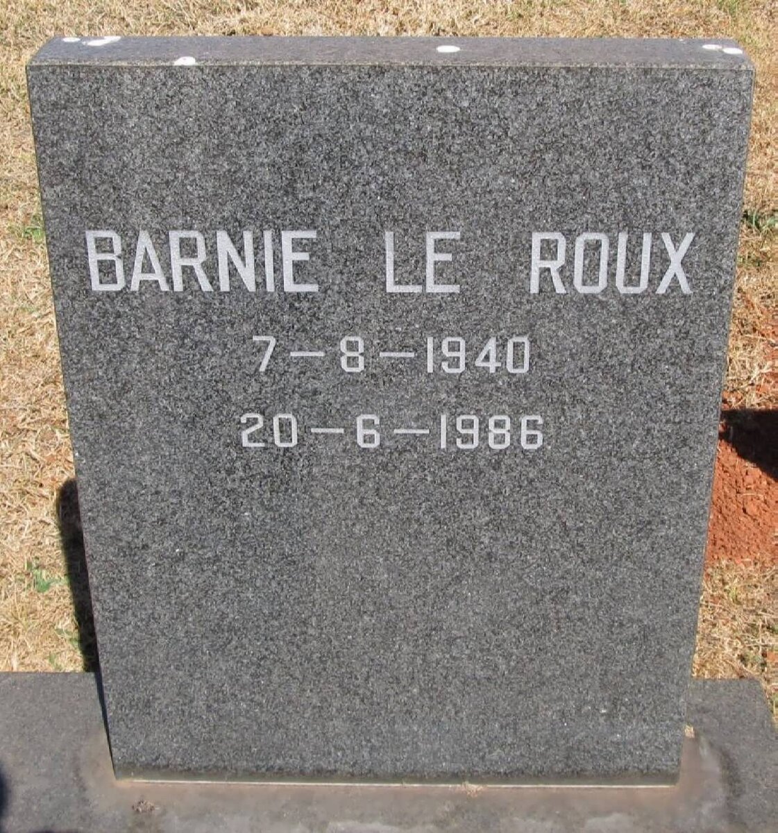 ROUX Barnie, le 1940-1986