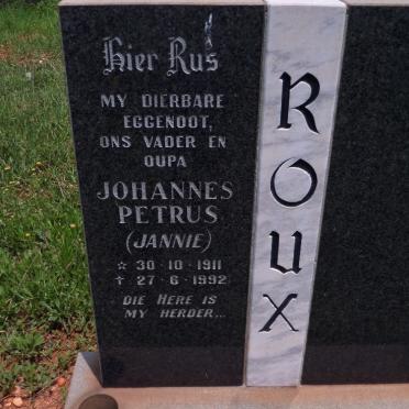ROUX Johannes Petrus 1911-1992