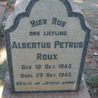 ROUX Albertus Petrus 1945-1945