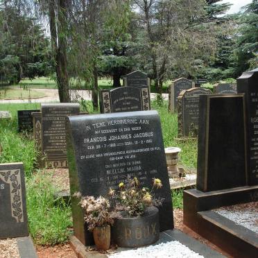 ROUX Francois Johannes Jacobus 1913-1951 &amp; Neeltjie Maria 1911-1996