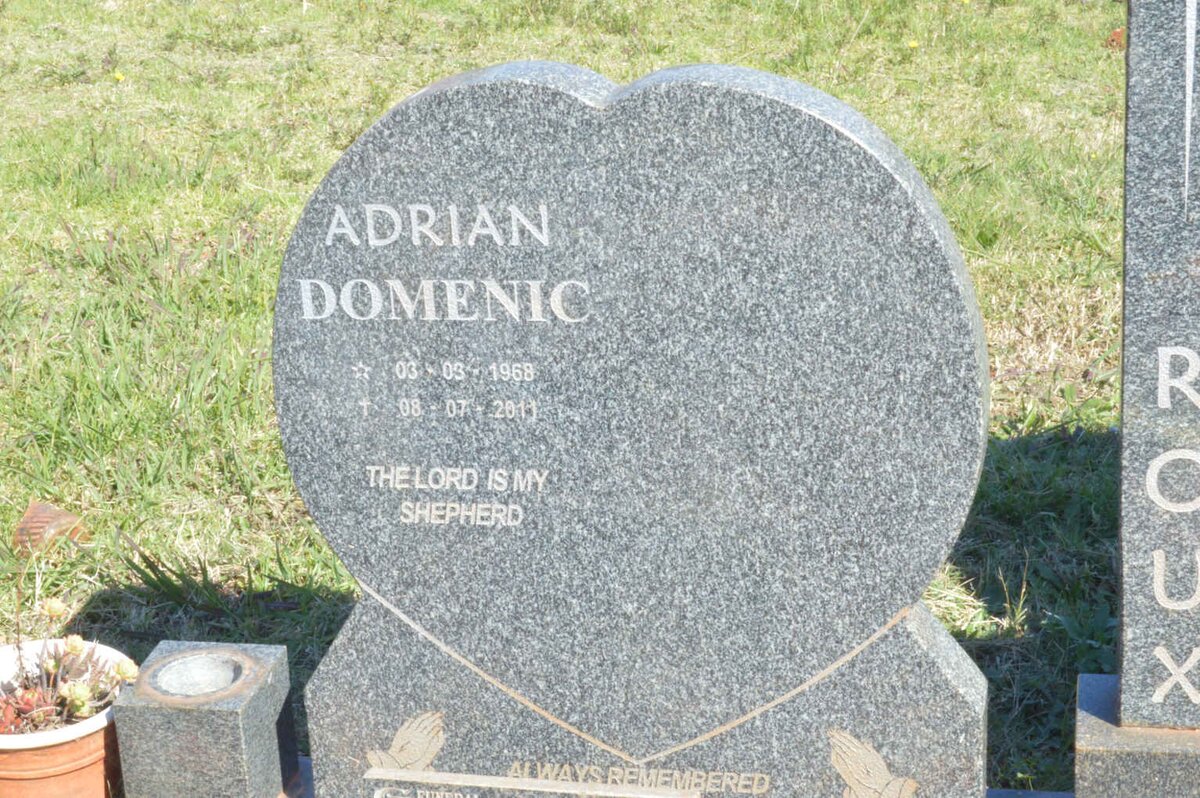 ROUX Cynthia Yvonne 1946-2016 :: ROUX Adrian Domenic 1968-2011