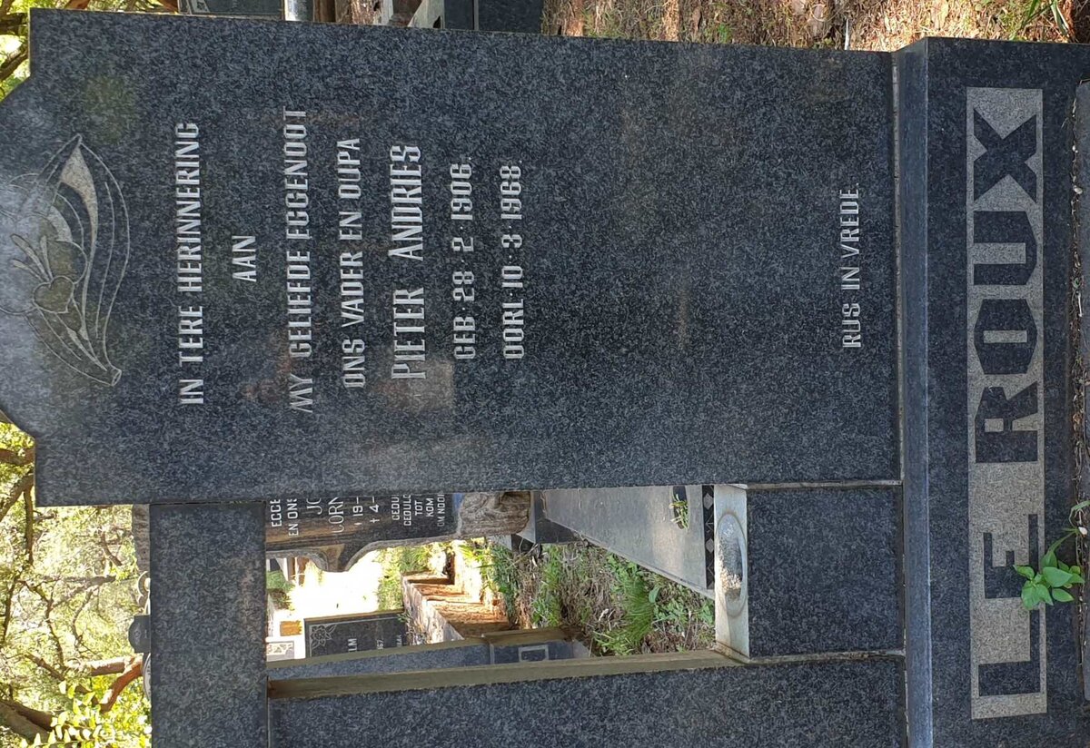 ROUX Pieter Andries, le 1906-1968