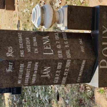 ROUX Jan 1913-1969 &amp; Lena 1913-1980