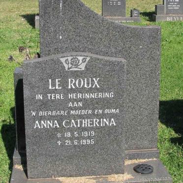 ROUX Anna Catherina, le 1919-1995