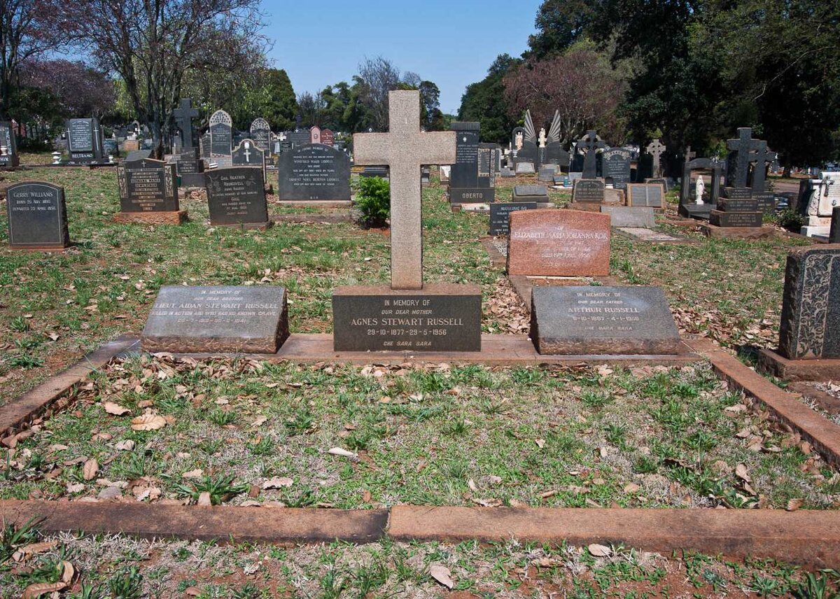 RUSSELL Arthur 1867-1956 &amp; Agnes Stewart 1877-1956 :: RUSSELL Aidan Stewart 1916-1941