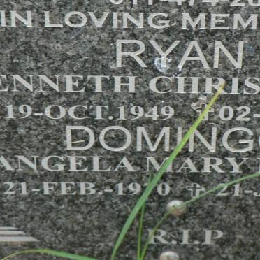 RYAN Kenneth Christopher 1949-2004 :: DOMINGO Angela Mary Edith 1970-2013