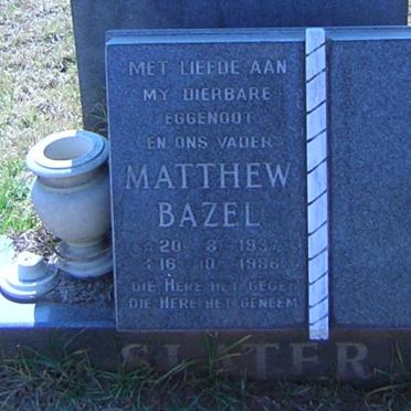 SLATER Matthew Bazel 1937-1986