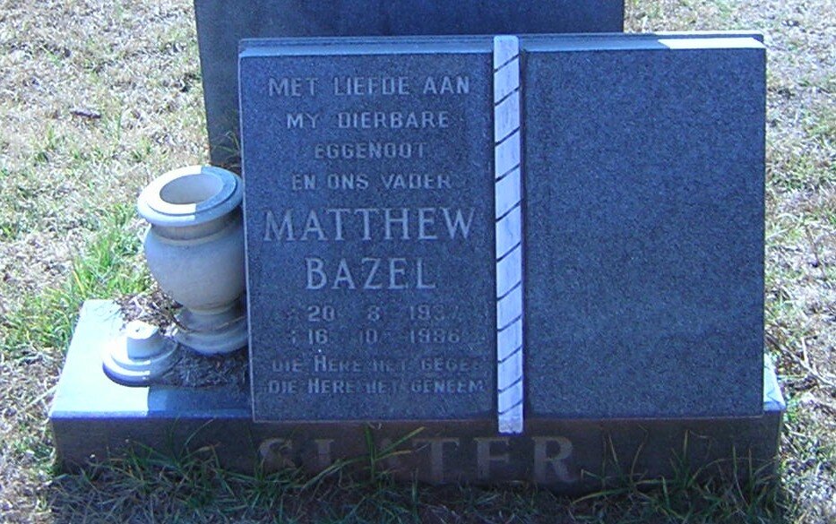 SLATER Matthew Bazel 1937-1986