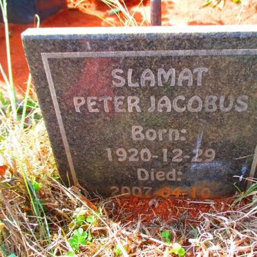 SLAMAT Peter Jacobus 1920-2007