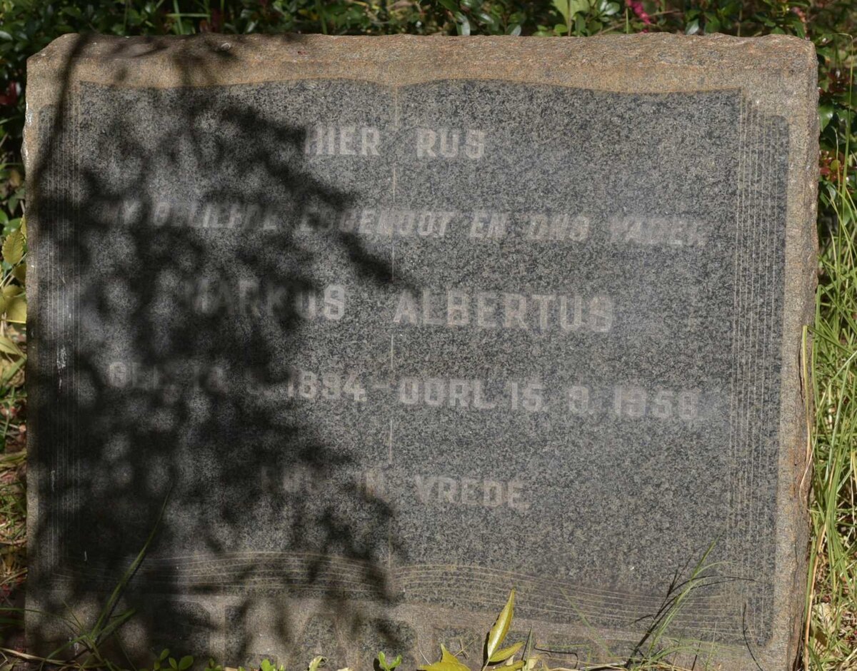 SLABBERT Markus Albertus 1894-1956