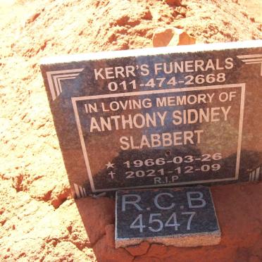 SLABBERT Anthony Sidney 1966-2021