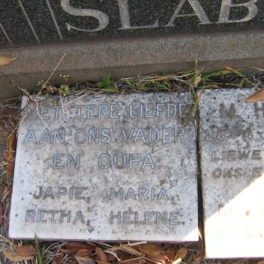 SLABBERT Johannes Marthinus 1862-1950 &amp; Margaretha Helena NAUDE 1867-1962 