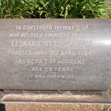 SANDOW Leonard Otto -1954