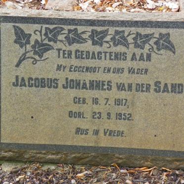 SANDT Jacobus Johannes, van der 1917-1952