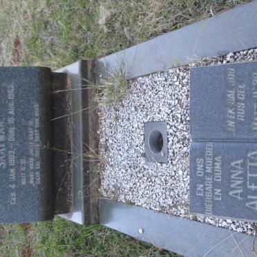 SAAYMAN Jan Hendrik Potgieter 1903-1953 &amp; Anna Aletta 1909-1974