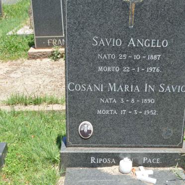 SAVIO Angelo 1887-1976 &amp; Cosani Maria 1890-1952