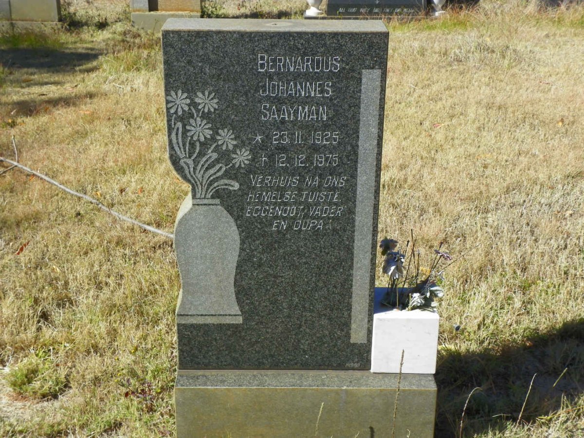 SAAYMAN Bernardus Johannes 1925-1975