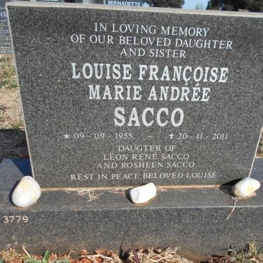 SACCO Louise Francoise Marie Andree 1955-2011