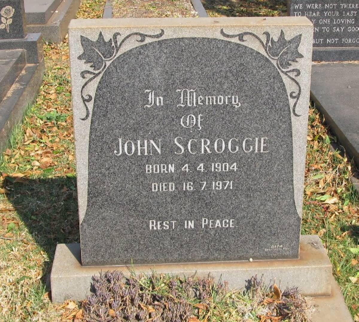 SCROGGIE John 1904-1971