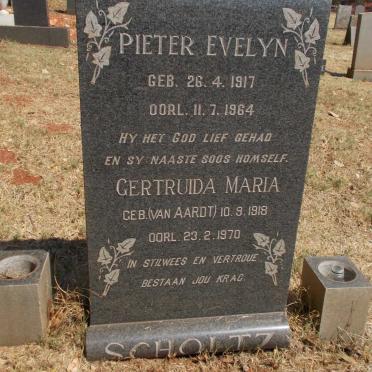 SCHOLTZ Pieter Evelyn 1917-1964 &amp; Gertruida Maria VAN AARDT 1918-1970