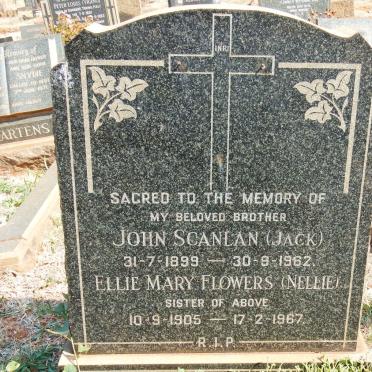 SCANLAN John 1899-1962 ::  FLOWERS Ellie Mary 1905-1967