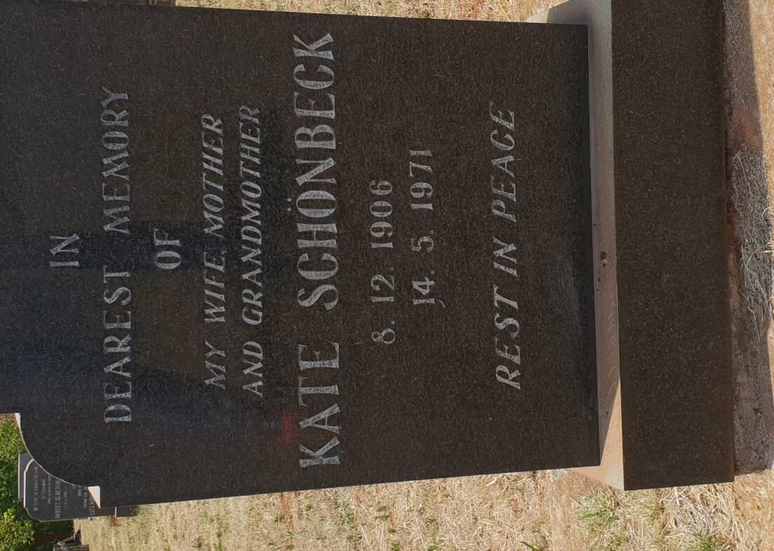 SCHONBECK Kate 1906-1971