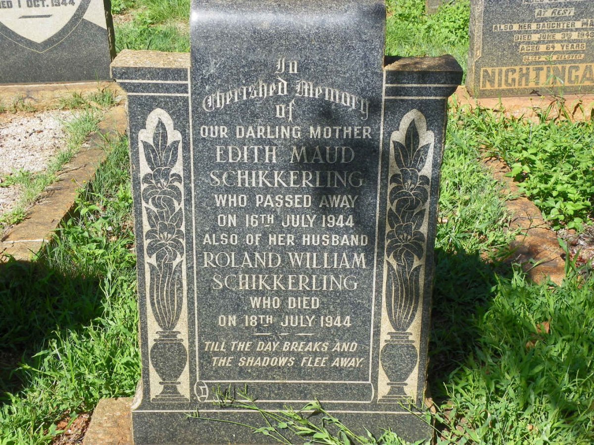 SCHIKKERLING Roland William -1944 &amp; Edith Maud -1944