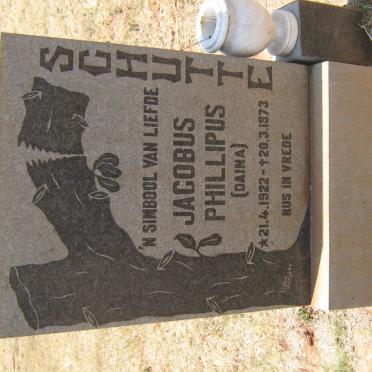 SCHUTTE Jacobus Phillipus 1922-1973