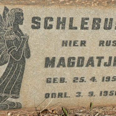 SCHLEBUSCH Magdatjie 1950-1950
