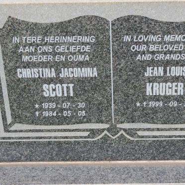 SCOTT Christina Jacomina 1939-1984 :: KRUGER Jean Louis 1999-1999