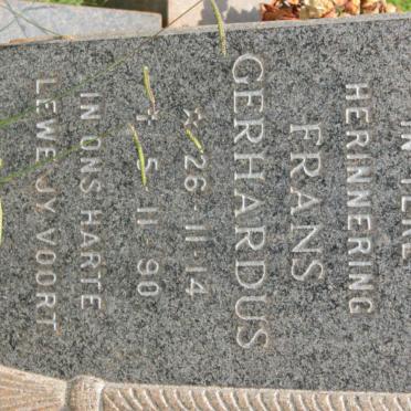 SCHABORT Frans Gerhardus 1914-1990