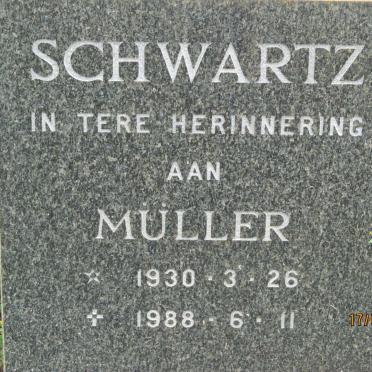 SCHWARTZ Müller 1930-1988