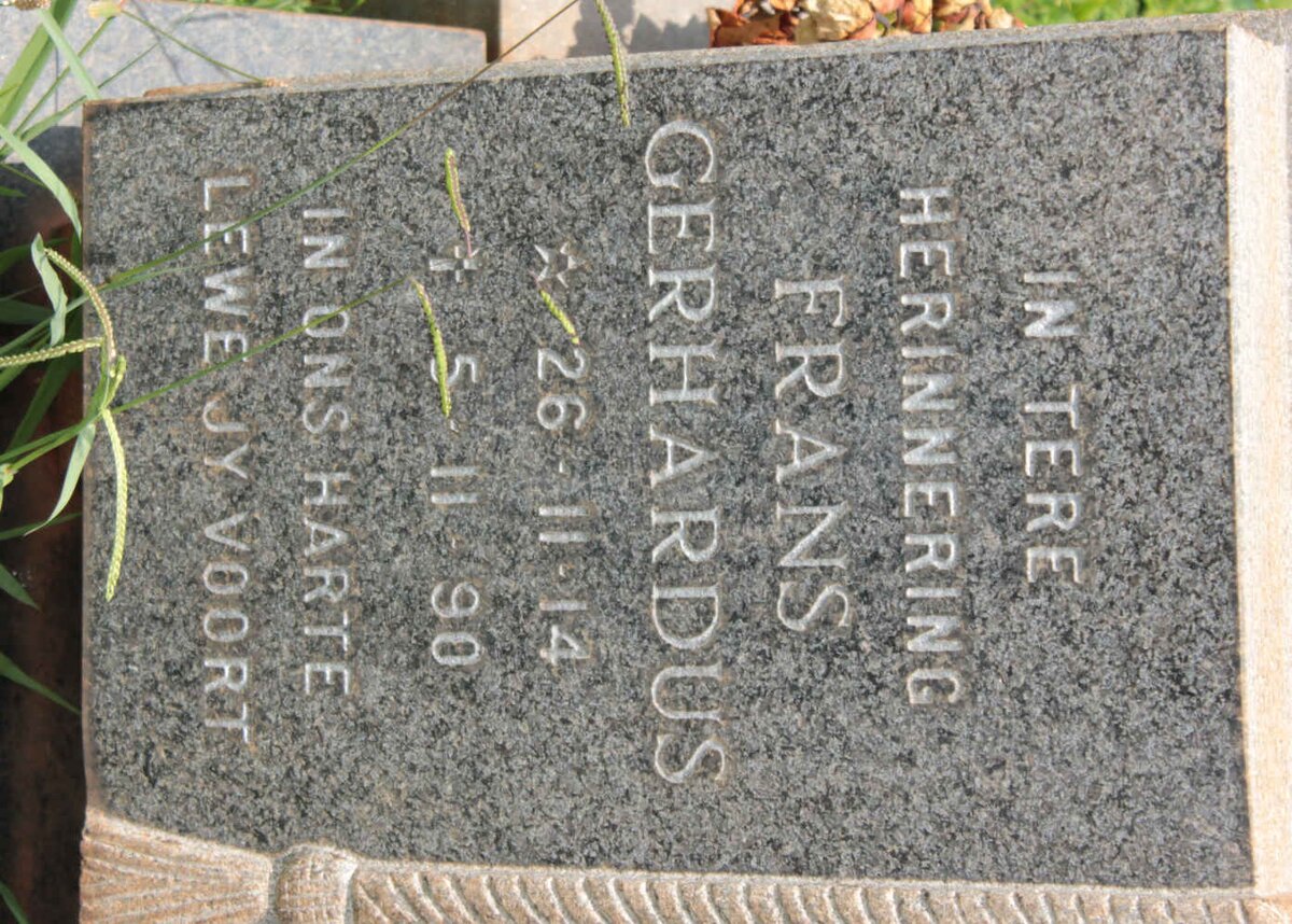 SCHABORT Frans Gerhardus 1914-1990