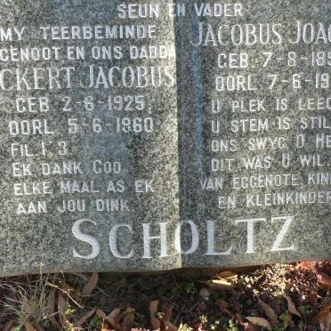 SCHOLTZ Jacobus Joachim 1894-1960 :: SCHOLTZ Ockert Jacobus 1925-1960