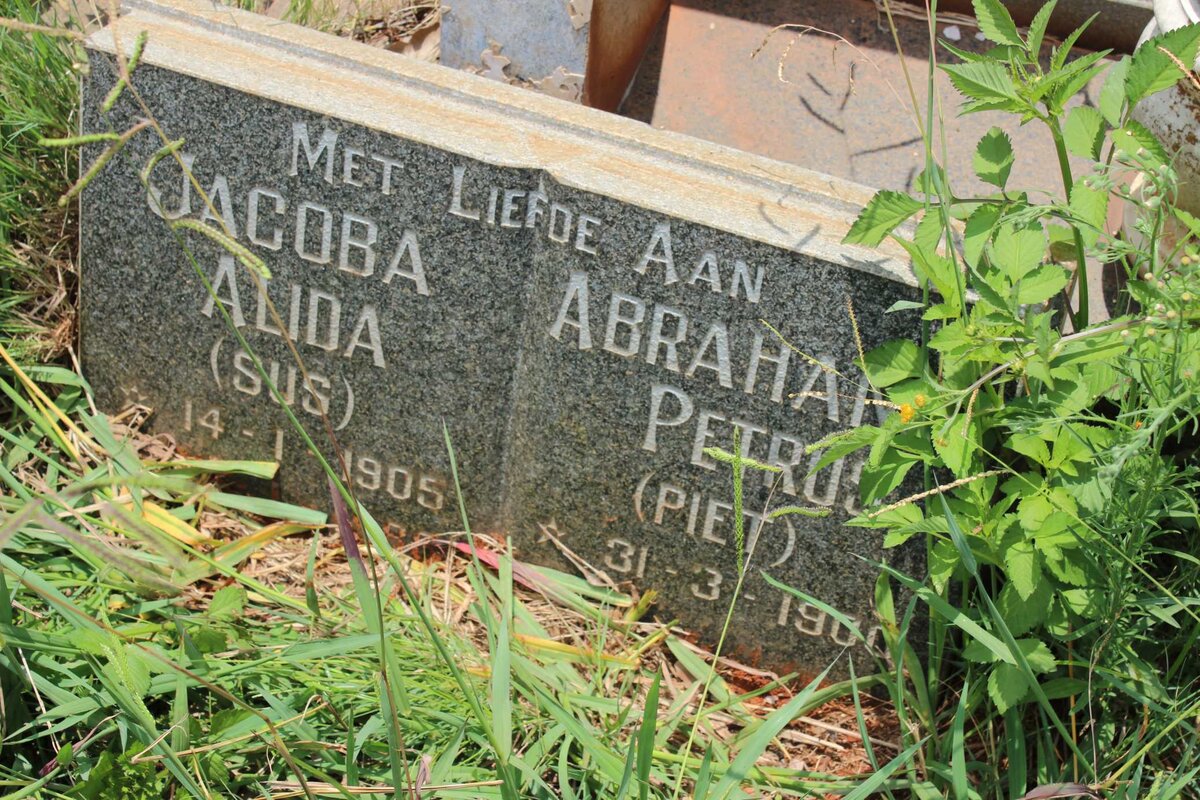 SCHALKWYK Abraham Petrus, van 1900- &amp; Jacoba Alida 1905-